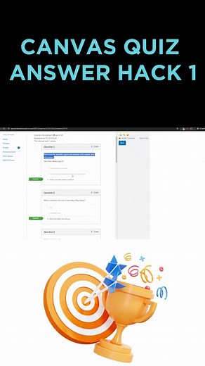 Get accurate Canvas quiz answers with this hack! Follow @campuscanvasusa for like this☑️ #canvasquiz #canvasquizanswers #canvas #hack #studenthacks #canvasquiztrick #studyhacks #quizquestions #quiz #quizanswers #quizhacksoncanvas #canvasquizzes #canvaslearning