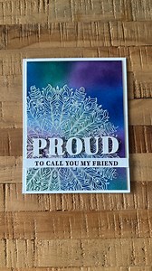🌟 Proud to call you my friend! This card combines the emboss resist technique with a dreamy ink-blended background and bold, dimensional letters. A perfect way to show appreciation for someone special. Who would you give this to? Tag them! 🦚💜#CardmakingCommunity #EmbossResistTechnique #CreativePaperCrafting #DIYCardIdeas #PapercraftingInspiration #HandmadeCards #PeacockInspired #CardmakersOfInstagram #CraftingInspiration | Justine's Cards