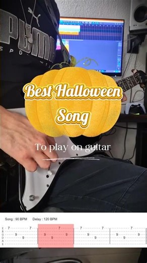 [Tabs] Best HALLOWEEN song to play on GUITAR #shorts #guitar #halloween