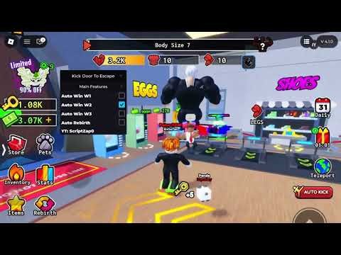 [🔑INF] Kick Door To Escape Script - Auto win world1, world2, world3 and more!