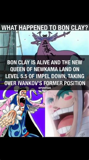 “Bon Clay, the hero who sacrificed everything at Impel Down, is finally back! Now ruling as the Queen of Newkama Land on Level 5.5, carrying on Ivankov’s legacy with pride and glam! 👑🔥 #BonClayReturns” | Lølzz Ñãgã