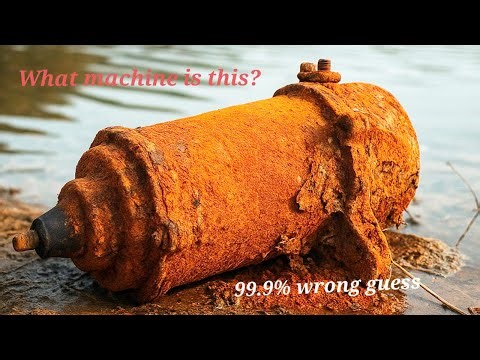 Spectacular restoration of rusty old ship engine // and the result of creating oxygen