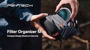 PGYTECH Filter Organizer M Filtertasche für Kamera Objektiv Schicht Lagerung Beutel für Fotografie Leicht Schützen Zubehör vor Kratzern, Druck & Spritzwasser, mit Farbcodierung