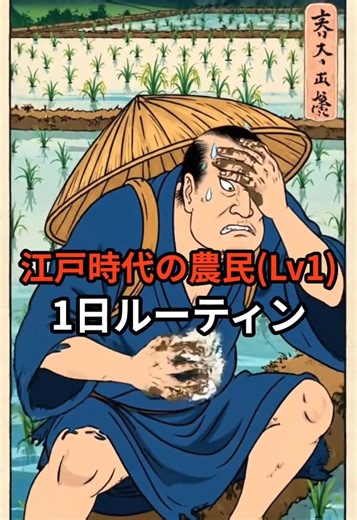 農民（Lv.1）の１日ルーティン #shorts #歴史 #雑学 #浮世絵