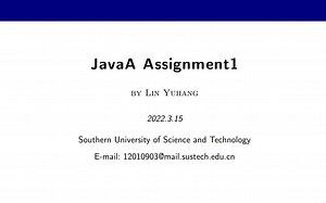 Java互助课堂 Lecture 1 2022.3.15