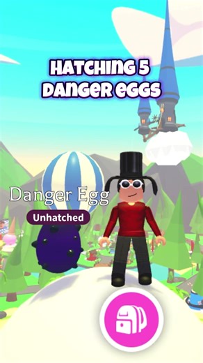 Hatching 5 danger eggs! 🥚 #adoptme #roblox #dangeregg #hatchingeggs #fyp