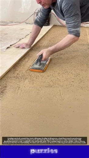 Perfect Floor Leveling Technique! Satisfying Cement Finishing Process #Shorts