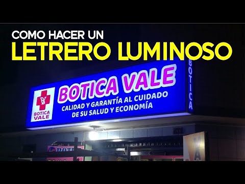 Como hacer un letrero luminoso con focos led /