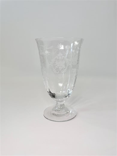Vintage Fostoria Navarre Footed Glass Tumbler- Replacement- Etched Crystal With Floral Design- Elegant Party Glassware - Etsy