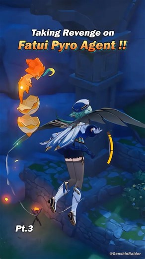 Revenge ☠️ on Fatui Pyro Agent pt.3🔥| Revenge Battle 😈🥶 #genshinimpact #hoyocreators