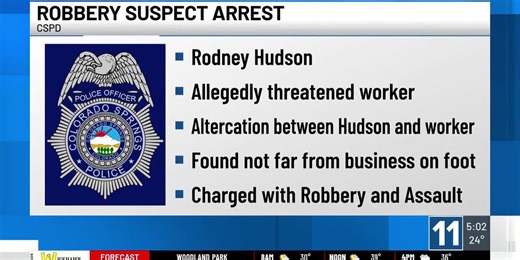 WATCH: Robbery suspect arrested overnight