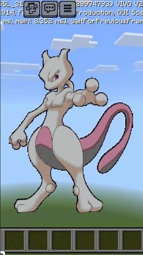 I Made MEWTWO in Minecraft Pixel Art 😳🎨 #minecraft #minecraftshorts #pixelart