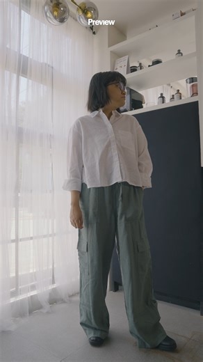 4.3K views | Dress like a Preview Editor. Here’s Kat Cabral , Lifestyle Editor wearing the Linen-Blend Wide-Leg Cargo Pull-On Pants & Cropped Linen-Blend Shirt Shop in-stores or gap.com.ph for must-haves like linen styles. | Gap | Facebook