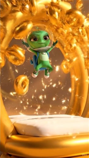 “Alien Jumps on a Bed Made of Golden Rings” #usa #animation #alienremix #aliendance