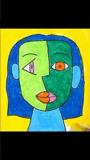 Draw a Cubism Face Short