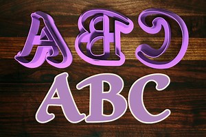 Alphabet Cookie Cutter Individuals - Style #3 Script - Etsy