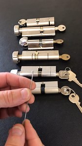 641. How to bypass and easily open thumb turn door cylinder locks without a key using piano wire #locksport #funny #viral #covertcompanion #lockpicking #military #axethrowing #padlock #bypass #security #fyp | LockPicking Pro