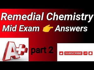 Remedial chemistry mid exam from chapter 3 & 4 with deep explanation of answers ‪@Kasesh-96‬