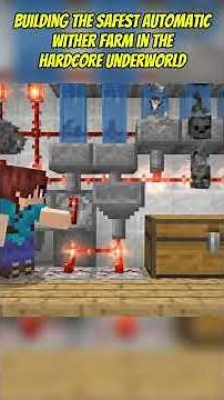 Minecraft World! Building the Safest Automatic Wither Farm in the Hardcore Underworld