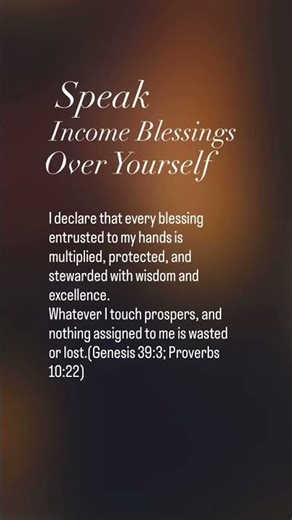 4 Speak Income Blessings Over Yourself or loved ones. #blessings #finance