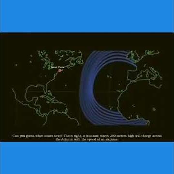 La Palma landslide tsunami clip in Secret Files 2:Puritas Cordis game (2009) Canary Islands