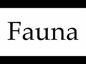 How to Pronounce Fauna