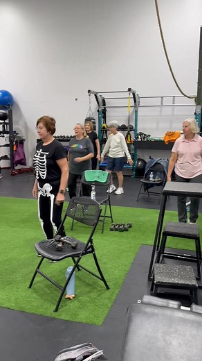 2.1K views · 20 reactions | Our Senior Fit instructor, Lyndsey, created a fun workout with Halloween trivia. If participants got a question wrong, they had to do a some extra reps! | Ghost Town Fitness Center | Facebook