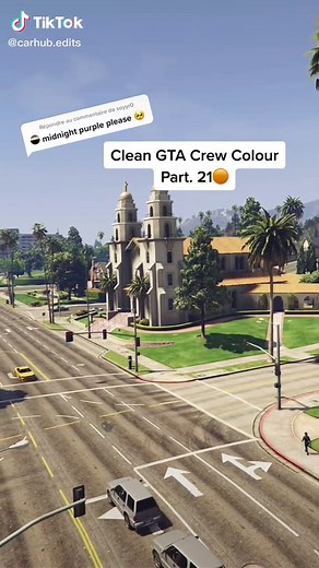 Clean GTA Car Color Suggestion with Midnight Purple Hex Code