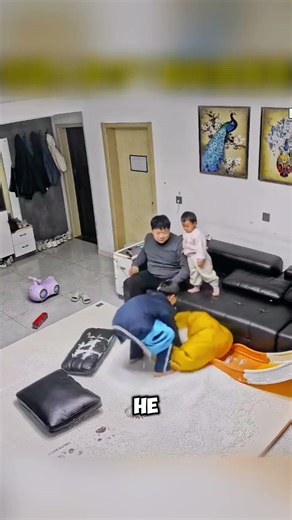 Bean bag disaster 😱😂 dad’s reaction was priceless ❤️”#shots #viral