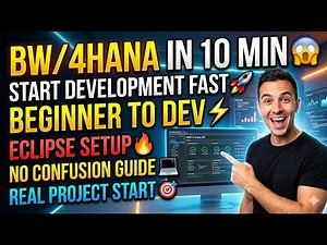 SAP BW/4HANA Eclipse Tutorial 🔥 |BW Developer Guide for Beginners 2026|In 10 Minutes#sap #sapserver