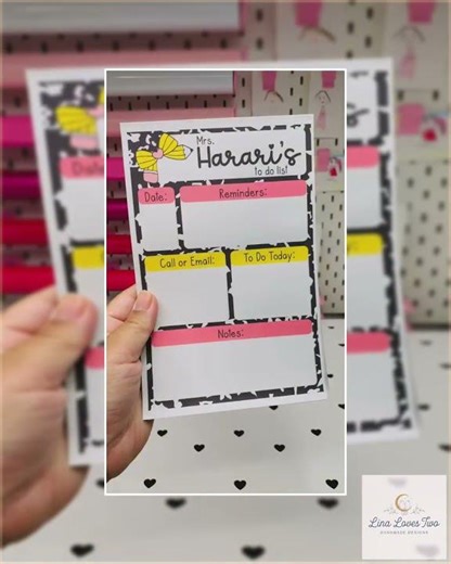 Personalized Pencil Bow To-Do List Notepad - 5.5x8.5, 50 Pages