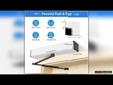 Electric Gate Opener for Doors up to 220lbs Remote Control with Password and ID Card Access Safety