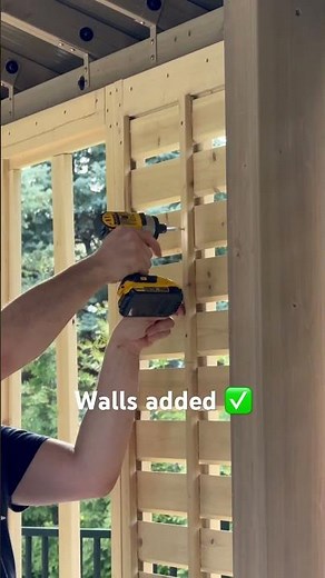 Privacy walls ✅ Yardistry Meridian Gazebo 12 x 20 🤩 Next up, electrical and accessories! 💡🔌