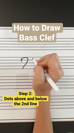 Easy Way to draw the Bass Clef