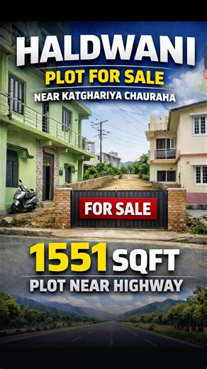 1551 Sqft Semi Commercial/ Residential Plot Available for Sale Near Katghariya Chauraha Haldwani