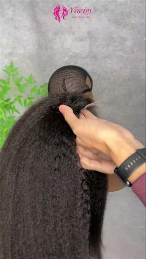 ✨ #1B-16inch Kinky Straight Wig | yiwigs ✨