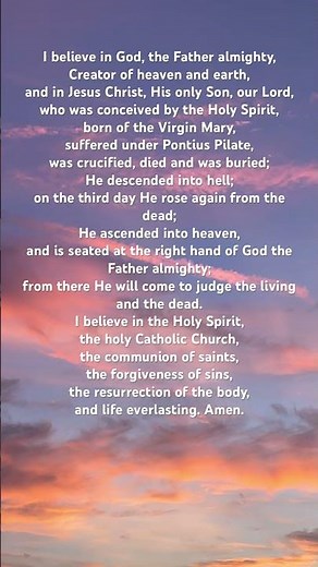 One of Christianity’s Oldest Prayers – The Apostles’ Creed #faith #prayer #catholicfaith #catholic
