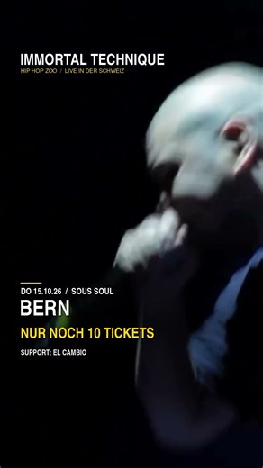 Immortal Technique live in Bern & Zurich | 15–16 October 2026