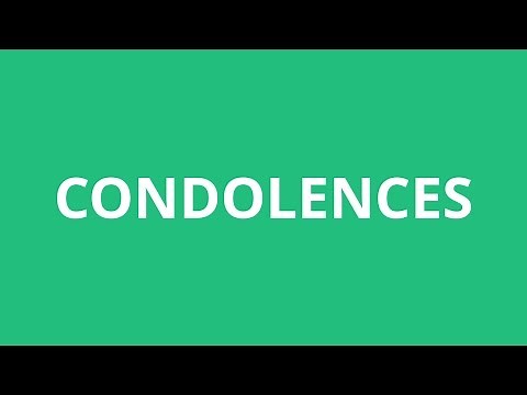 How To Pronounce Condolences - Pronunciation Academy