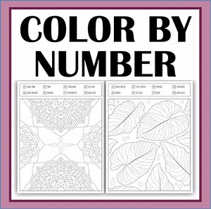 Color By Number Coloring Pages – Anti-Stress Fun with 10 Detailed Designs