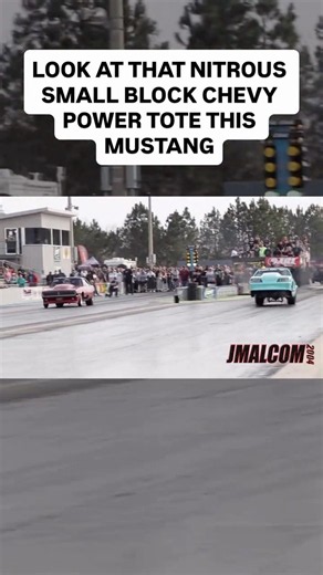 400+ shot of nitrous and a small block Chevy has this foxbody flying!
