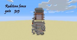 Redstone fence gate 5x5 Minecraft Map