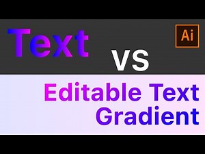 Illustrator Tips || How To Apply Gradient Effect To Editable Text In Adobe Illustrator