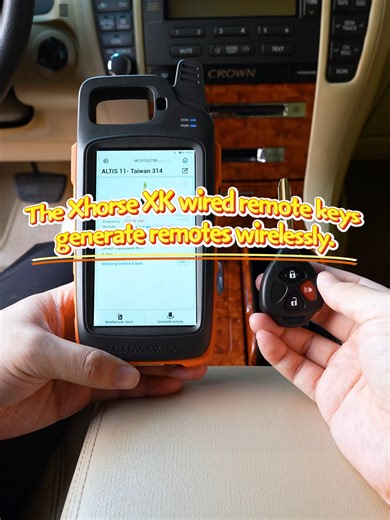 The Xhorse XK wired remote keys generate remotes wirelessly. #CarRemoteControl #CarKey #RemoteControlMatching #Xhorse