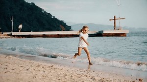 Happy Playful Little Girl Runs Barefoot Stock Footage Video (100% Royalty-free) 1103497643 | Shutterstock