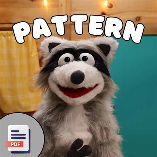 Raccoon Puppet Pattern   Build Guide - PDF Digital Download - Etsy