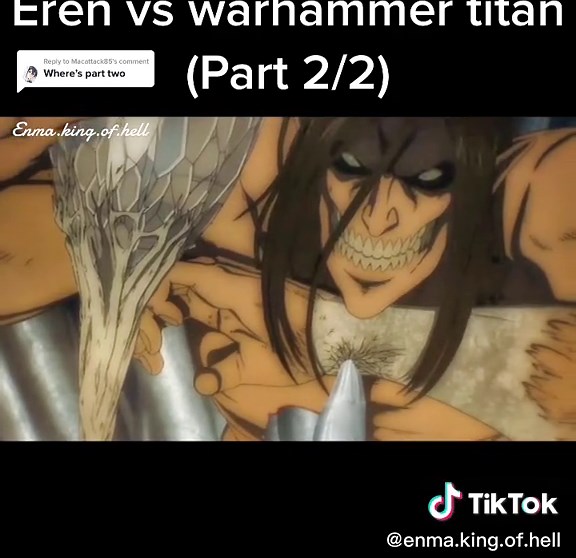 Eren vs Warhammer Titan: Last Part Fight