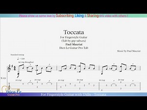 For Fingerstyle Guitar with TABs - Toccata