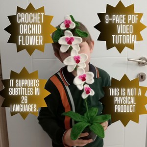 Crochet Orchid Flower Tutorial – Step-by-step Video & PDF Guide - Etsy