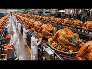 Roast Turkey Factory: How Millions of Roast Turkey Are Made in a Factory (Full Process)